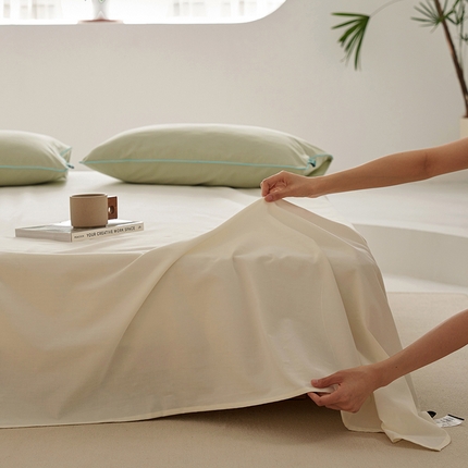 91家纺网 家纺一手货源 找家纺 （总）风向标 2023新款奶油美拉德大雁纹磨毛单床单