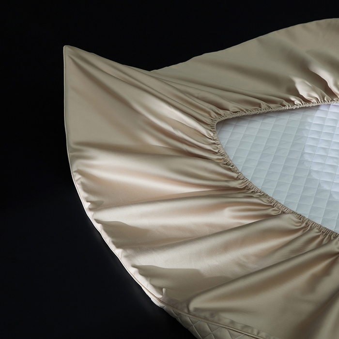 91家纺网 家纺一手货源 找家纺 缔缦 2023新款定织新布种S120系列夹棉床笠 卡其