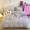 91家纺网 家纺一手货源 找家纺 （总）桃子家居 2023新款ins少女甜酷多巴胺粉墨加厚牛奶绒系列四件套