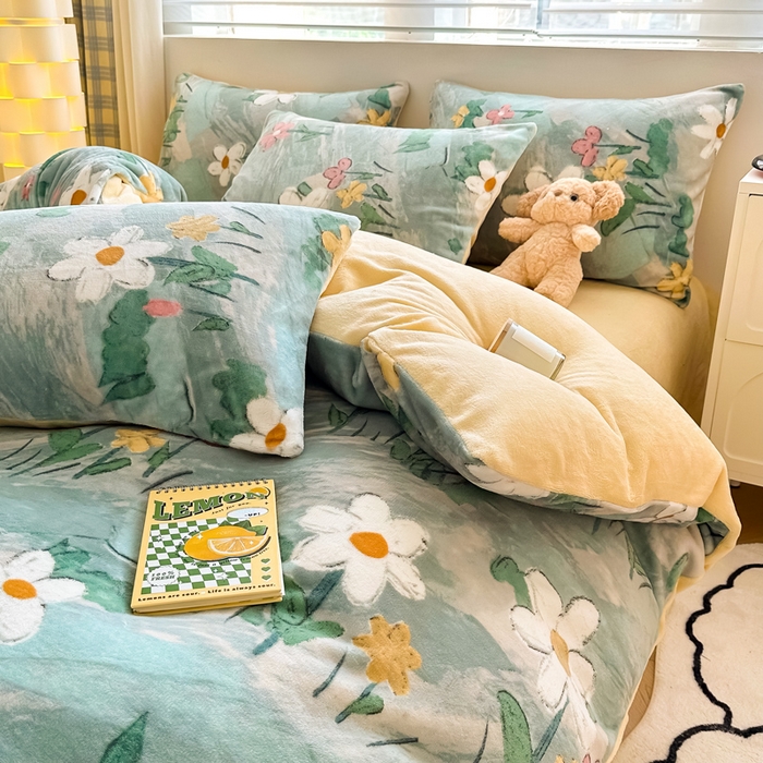 91家纺网 家纺一手货源 找家纺 （总）简宜家居（朝初家纺） 2023新款牛奶绒四件套系列