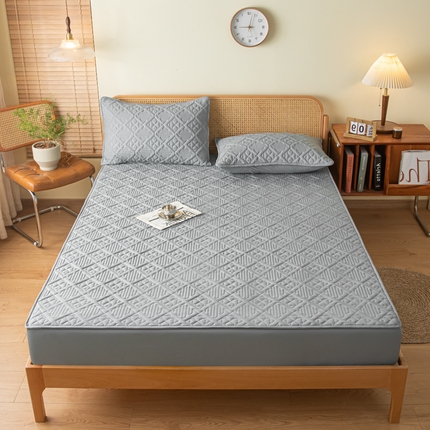 91家纺网 家纺一手货源 找家纺 （总）吉祥家纺 2023新款水洗棉夹棉床笠