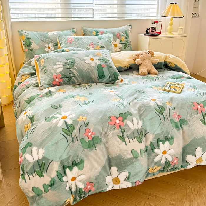 91家纺网 家纺一手货源 找家纺 （总）简宜家居（朝初家纺） 2023新款牛奶绒四件套系列