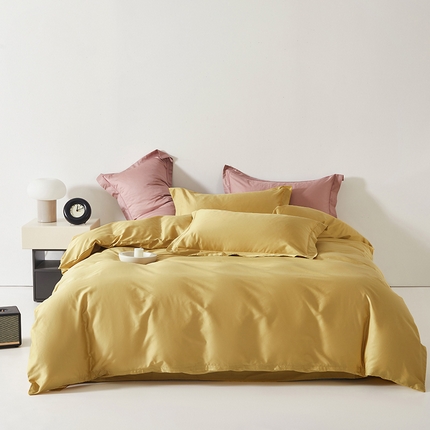 91家纺网 家纺一手货源 找家纺 （总）寝柔家纺 2023秋季60S纯色全棉贡缎四件套