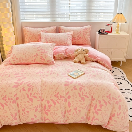 91家纺网 家纺一手货源 找家纺 （总）简宜家居（朝初家纺） 2023新款牛奶绒四件套系列