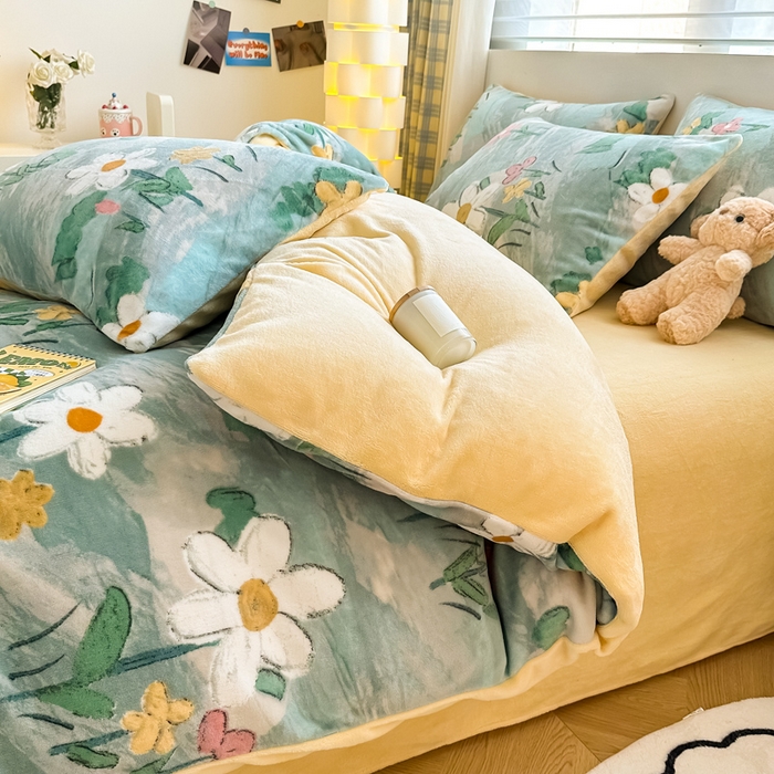 91家纺网 家纺一手货源 找家纺 （总）简宜家居（朝初家纺） 2023新款牛奶绒四件套系列