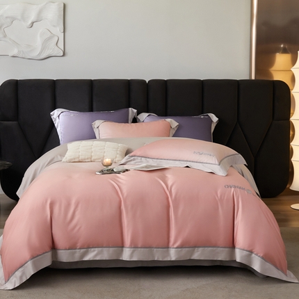 91家纺网 家纺一手货源 找家纺 （总）淼铭家纺 2025新款数码印花长绒棉磨毛四件套-渐变系列