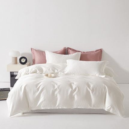 91家纺网 家纺一手货源 找家纺 （总）寝柔家纺 2023秋季60S纯色全棉贡缎四件套