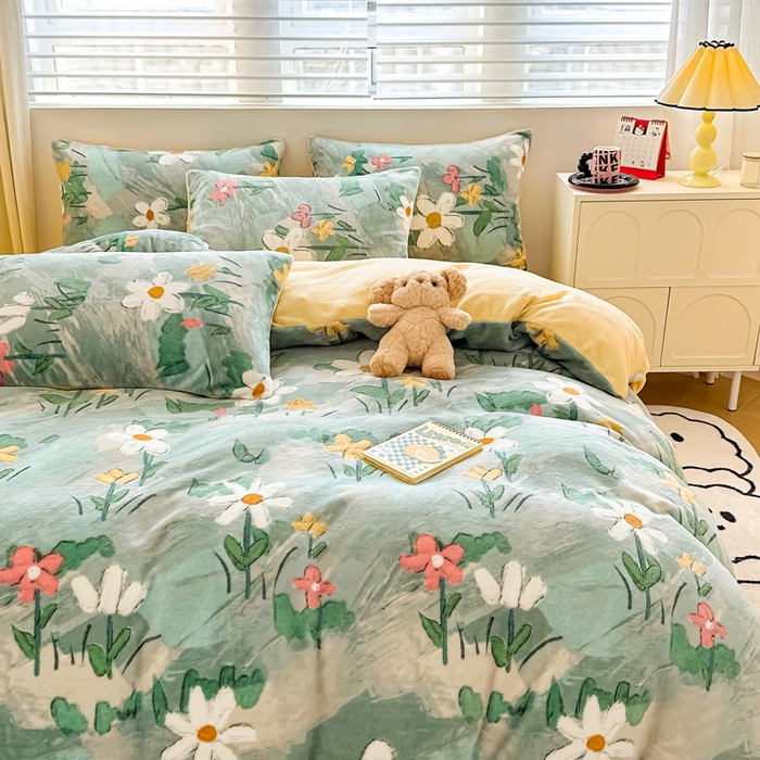 91家纺网 家纺一手货源 找家纺 （总）简宜家居（朝初家纺） 2023新款牛奶绒四件套系列