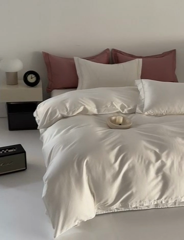 91家纺网 家纺一手货源 找家纺 （总）寝柔家纺 2023新款秋季60S纯色全棉贡缎单被套