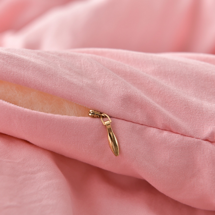 91家纺网 家纺一手货源 找家纺 眠优居 2023新款A类婴儿有机棉无染大豆被 樱花粉