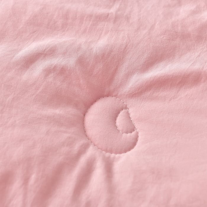 91家纺网 家纺一手货源 找家纺 眠优居 2023新款A类婴儿有机棉无染大豆被 樱花粉