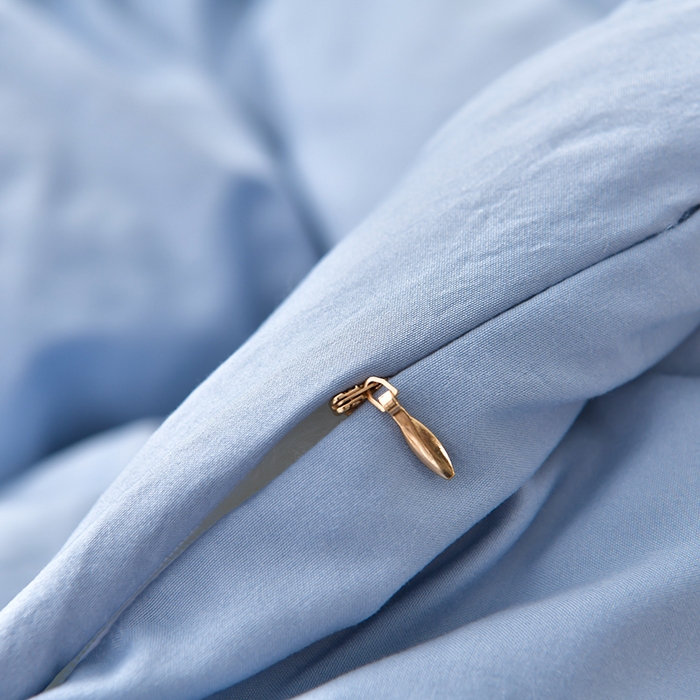 91家纺网 家纺一手货源 找家纺 眠优居 2023新款A类婴儿有机棉无染大豆被 天空蓝