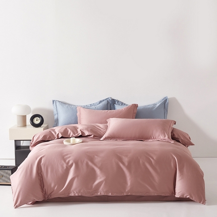 91家纺网 家纺一手货源 找家纺 （总）寝柔家纺 2023秋季60S纯色全棉贡缎四件套