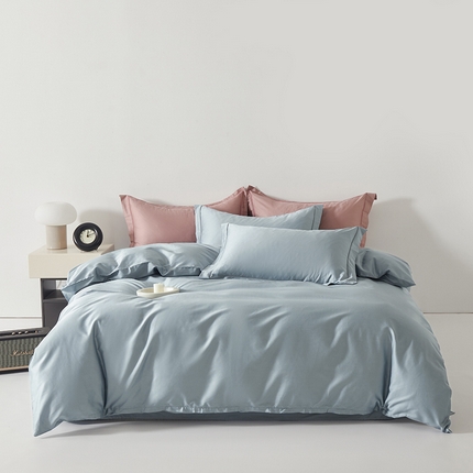91家纺网 家纺一手货源 找家纺 （总）寝柔家纺 2023秋季60S纯色全棉贡缎四件套