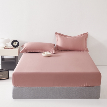 91家纺网 家纺一手货源 找家纺 （总）寝柔家纺 2023新款秋季60S纯色全棉贡缎床笠