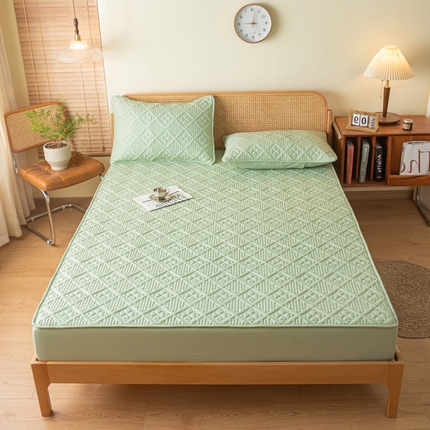 91家纺网 家纺一手货源 找家纺 （总）吉祥家纺 2023新款水洗棉夹棉床笠