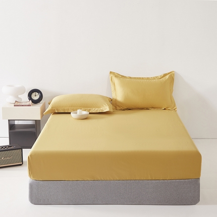 91家纺网 家纺一手货源 找家纺 （总）寝柔家纺 2023新款秋季60S纯色全棉贡缎床笠