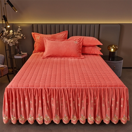 91家纺网 家纺一手货源 找家纺 （总）恒爱家纺 2023新款单床裙 叶之秋