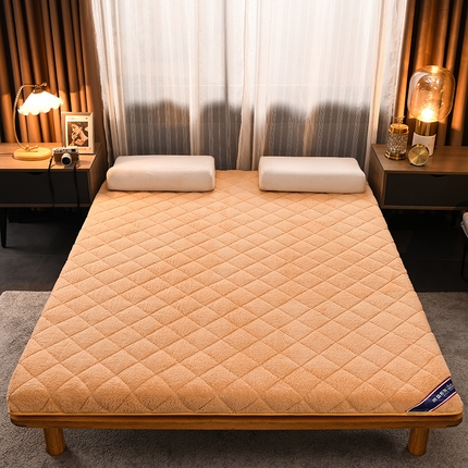 91家纺网 家纺一手货源 找家纺 亿丁点床垫 亿丁点床垫 20232新款加厚羊羔绒床垫 羊羔绒驼