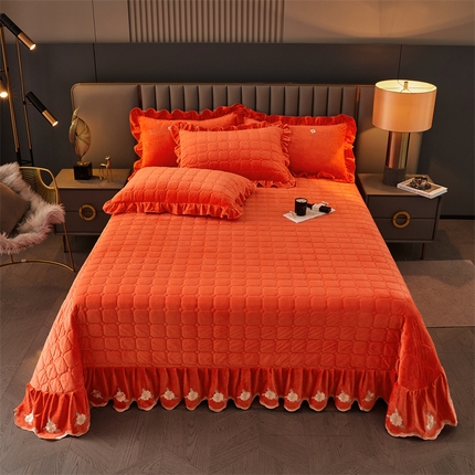 91家纺网 家纺一手货源 找家纺 （总）恒爱 2023新款温暖舒适加密宝宝绒床盖三件套-邂逅系列