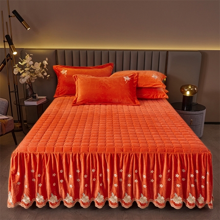 91家纺网 家纺一手货源 找家纺 （总）恒爱家纺 2023新款单床裙 叶之秋