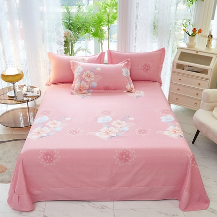 91家纺网 家纺一手货源 找家纺 （总1）安逸家纺 新款全棉床单加厚生态磨毛学生单床单纯棉床单