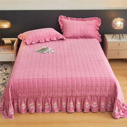 91家纺网 家纺一手货源 找家纺 （总）恒爱家纺 2023新款单床盖 温馨花园