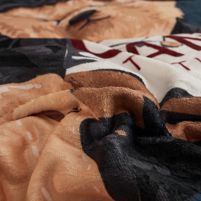 91家纺网 家纺一手货源 找家纺 宅部落 2023新款大版卡通牛奶绒四件套法莱绒 6.英伦熊