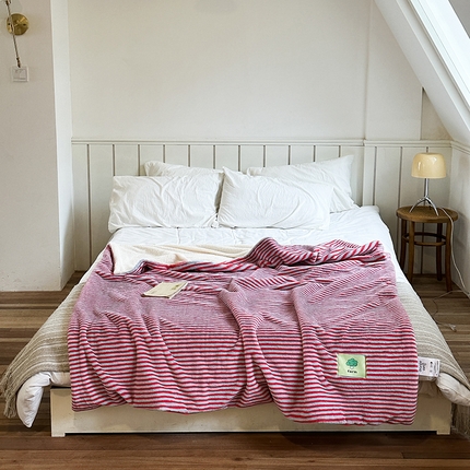 桔子家纺  2023新款兔兔绒皮草毛毯 乌梅子