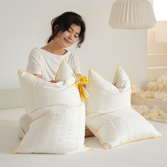 91家纺网 家纺一手货源 找家纺 方回家纺 2023新款李官奇绗缝枕枕头枕芯 成人单边枕