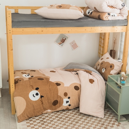 91家纺网 家纺一手货源 找家纺 （总）宅部落 2023新款大版卡通牛奶绒三件套法莱绒四件套