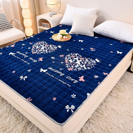 91家纺网 家纺一手货源 找家纺 爱上家居 2023新款印花牛奶绒床护垫床垫子床褥 爱慕