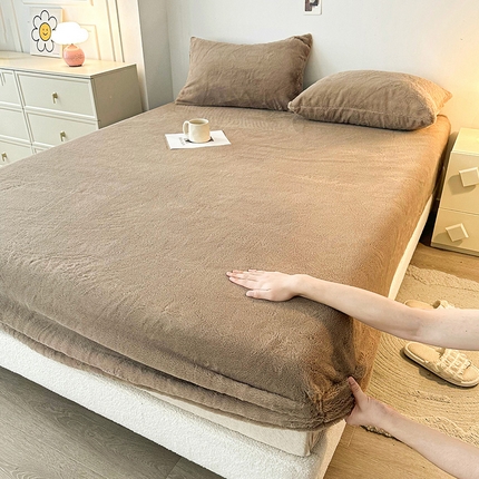 91家纺网 家纺一手货源 找家纺 （总）纤雅床笠 2024新款z直播电商爆款兔毛绒牛奶绒床笠