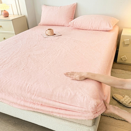 91家纺网 家纺一手货源 找家纺 （总）纤雅床笠 2024新款z直播电商爆款兔毛绒牛奶绒床笠