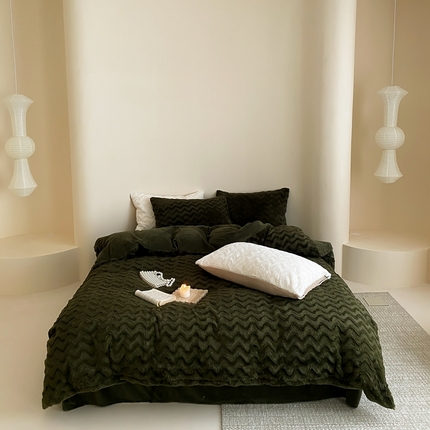 91家纺网 家纺一手货源 找家纺 （总）梦享生活家居 2023新款兔兔绒四件套-卡洛斯