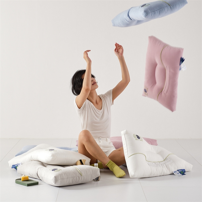 91家纺网 家纺一手货源 找家纺 方回家纺 2023新款锦绒决明子立体枕枕头枕芯 决明子立体枕-灰色