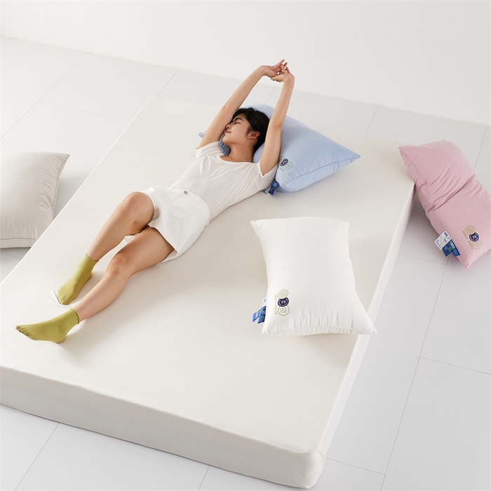 91家纺网 家纺一手货源 找家纺 方回家纺 2023新款锦绒单边枕枕头枕芯 锦绒单边枕-蓝色