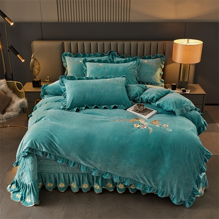 91家纺网 家纺一手货源 找家纺 （总）恒爱家纺  2023新款温暖舒适加密宝宝绒床盖四件套-邂逅系列