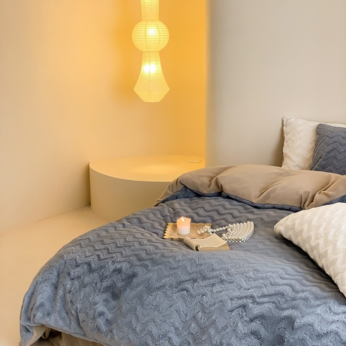 91家纺网 家纺一手货源 找家纺 （总）梦享生活家居 2023新款兔兔绒四件套-卡洛斯