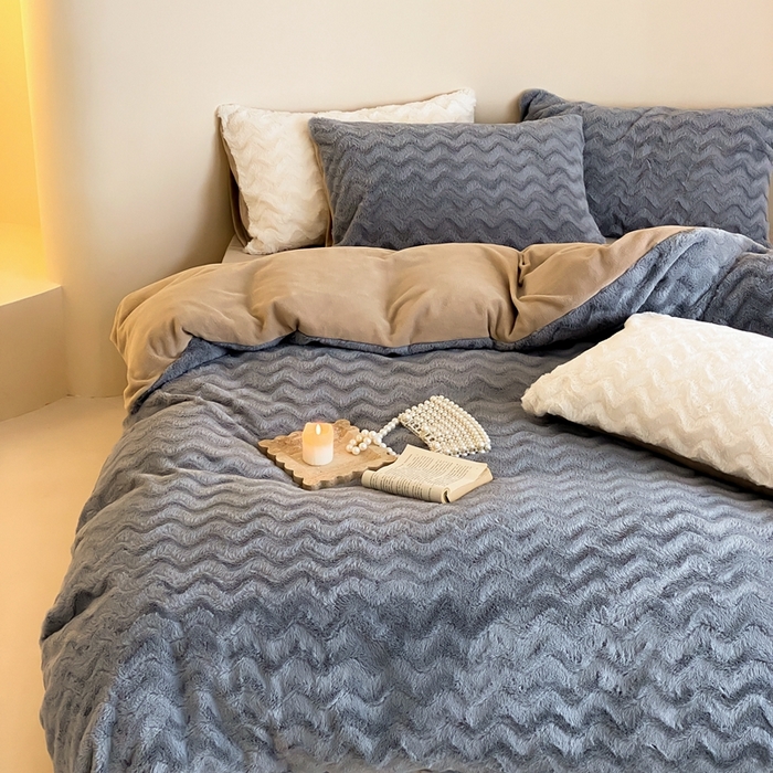 91家纺网 家纺一手货源 找家纺 （总）梦享生活家居 2023新款兔兔绒四件套-卡洛斯