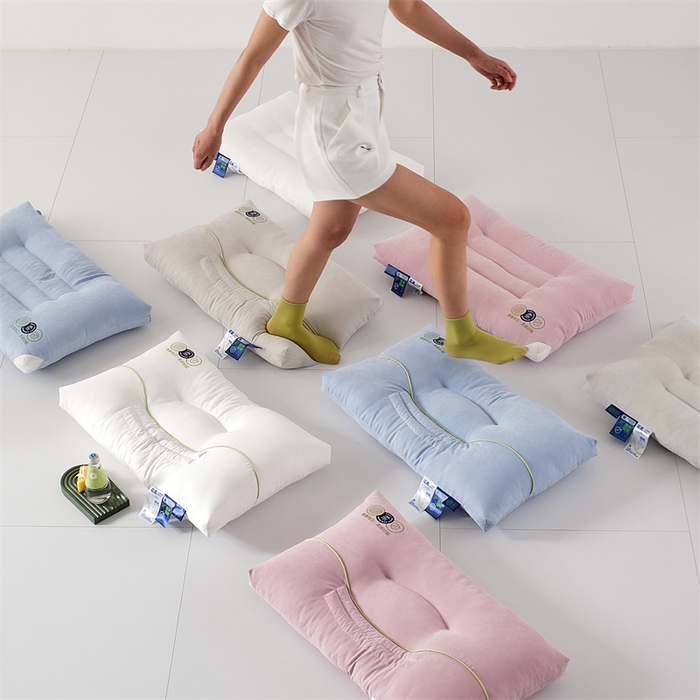 91家纺网 家纺一手货源 找家纺 方回家纺 2023新款锦绒决明子立体枕枕头枕芯 决明子立体枕-灰色