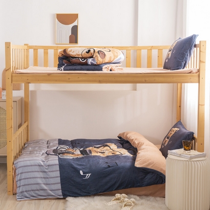 91家纺网 家纺一手货源 找家纺 （总）宅部落 2023新款大版卡通牛奶绒三件套法莱绒四件套