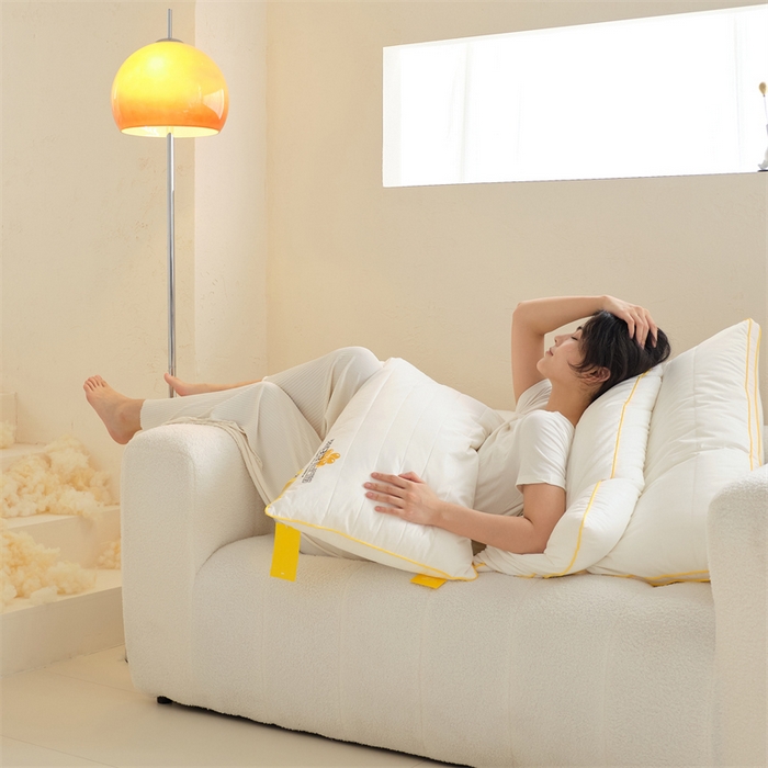 91家纺网 家纺一手货源 找家纺 方回家纺 2023新款李官奇绗缝枕枕头枕芯 成人立体枕