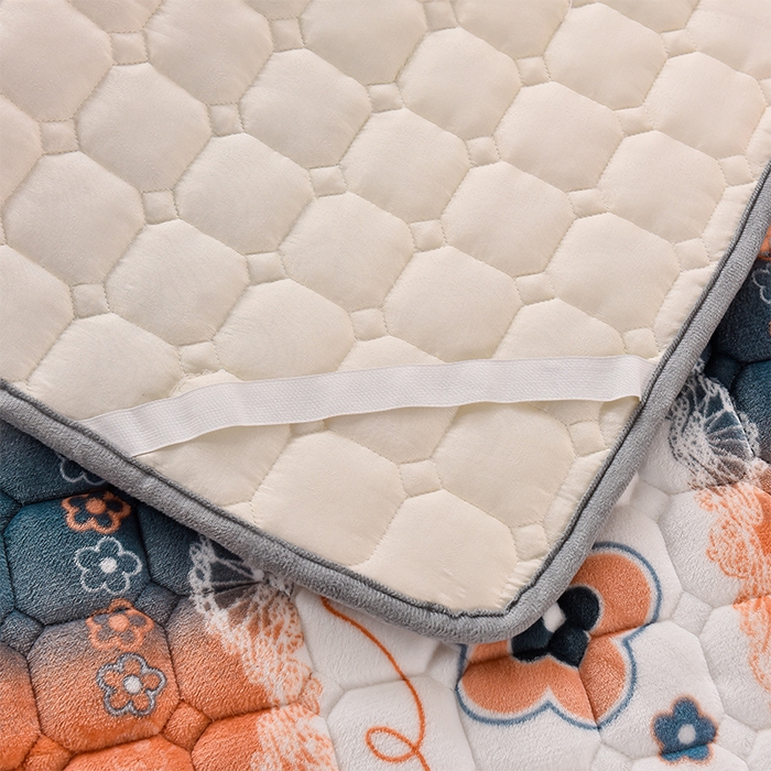 91家纺网 家纺一手货源 找家纺 爱上家居 2023新款印花牛奶绒床护垫床垫子床褥 流光溢彩