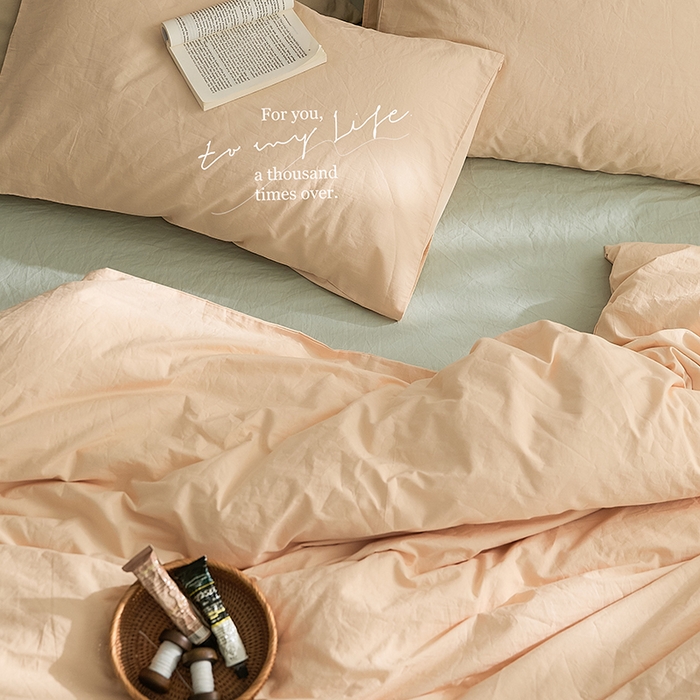 91家纺网 家纺一手货源 找家纺 新款秋冬40S水洗棉四件套-晚风（英文版） 晚风-朱颜