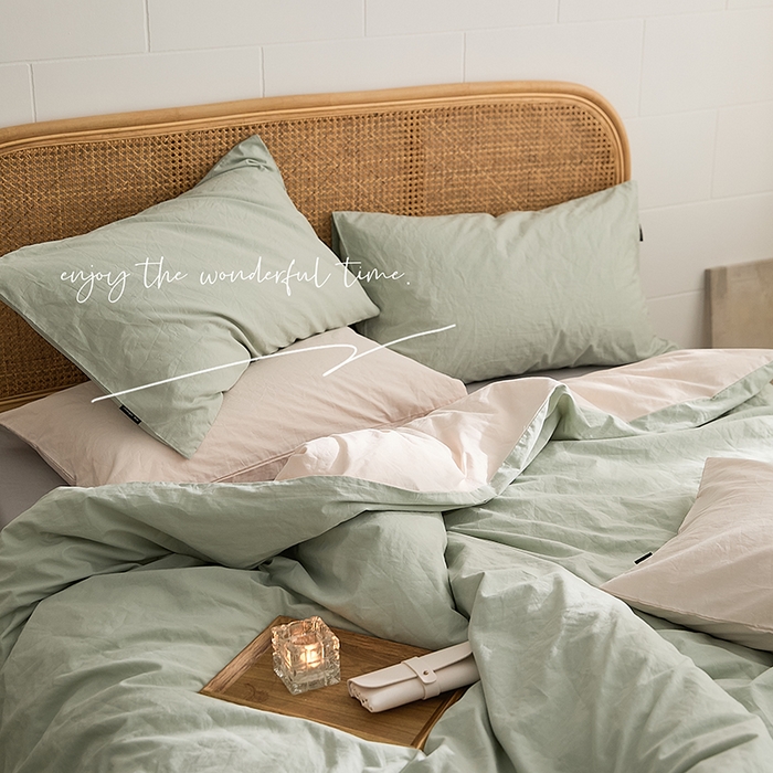 91家纺网 家纺一手货源 找家纺 新款秋冬40S水洗棉四件套-晚风（英文版） 晚风-玄青