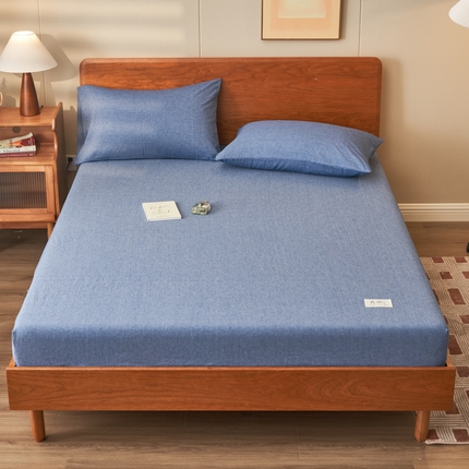 91家纺网 家纺一手货源 找家纺 （总）恒爱家纺  2023新款舒适亲肤全棉色织水洗棉床笠