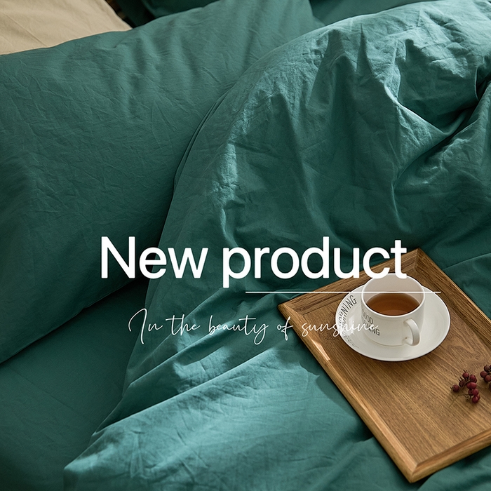91家纺网 家纺一手货源 找家纺 新款秋冬40S水洗棉四件套-晚风（英文版） 晚风-石绿
