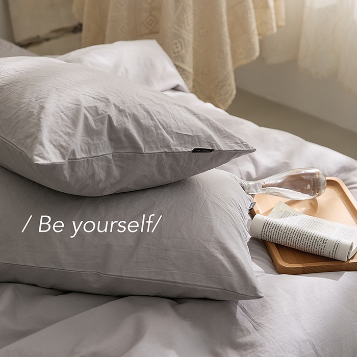 91家纺网 家纺一手货源 找家纺 新款秋冬40S水洗棉四件套-晚风（英文版） 晚风-银灰