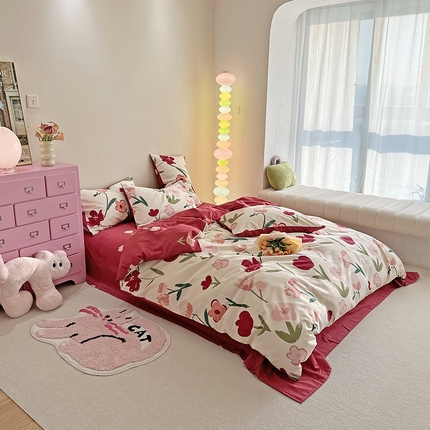 91家纺网 家纺一手货源 找家纺 （总）千朵 2023新款全棉生态磨毛四件套